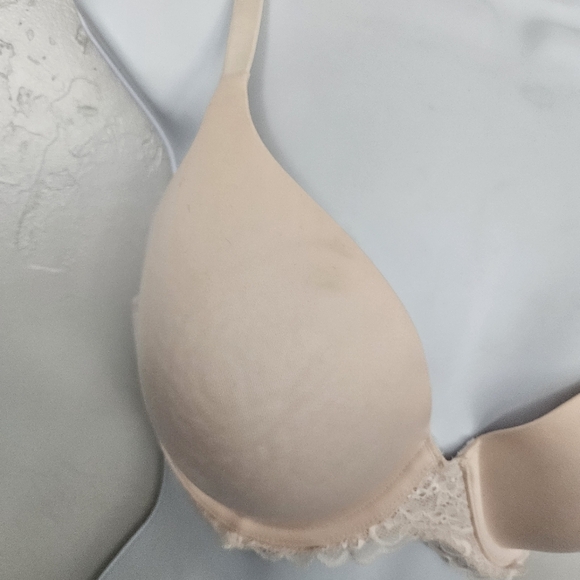 Aerie Lightly Lined Full Coverage Bra Light Pink 32DDD Lace Trim - Picture 2 of 6